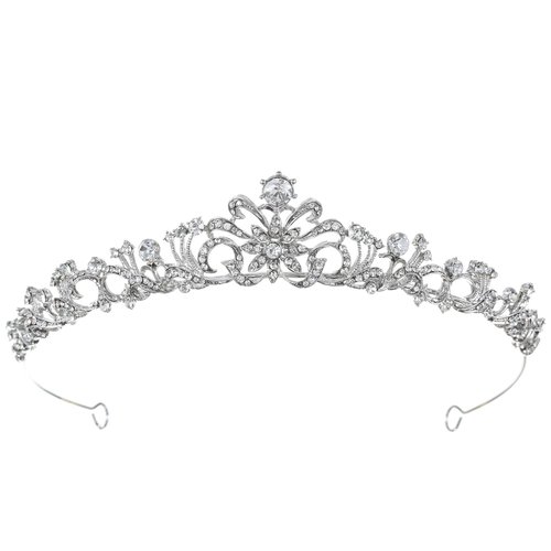 Bridal Floral Rhinestone Crystal Wedding Prom Tiara Crown T1129