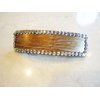 Generic Metallic gold and silver hand painted crystal hair clip clamp barrette