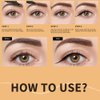 Brow pen, microblade eyebrow pen, 2-in-1, Magic 4 tip eyebrow pencil, With Dual-ended Eyebrow Brush, Waterproof eyebrow pen, Brow pencil with hair like strokes, Natural brows, Gray