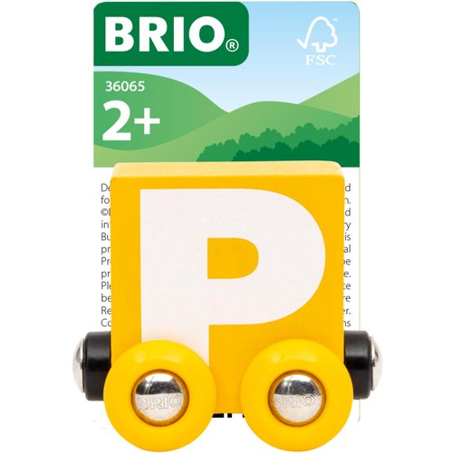 BRIO – Letter Train P | Wooden Train Set Accessory Toy for Kids Age 2 Years Up