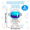 6 Pcs Astronaut Balloons for Kids,Astronaut Foil Balloon,Space Party Decorations,Outer Space Balloon for Baby Shower Universe Space Themed Birthday Party Decor