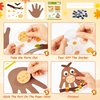 WATINC 12Pcs Woodland Animal Handprint Art Craft, Rabbit Hedgehog Owl Easy DIY Kit, Forest Animals Themed Arts Supplies Preschool Classroom Hand Print Christmas Activity Party Favors