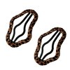 2 Pcs Brown Cheetah Hair Clip Cut Out Geometric Bangs Clips Side Clips Suitable for Women and Girls to Wear in Any Occasion(YD)