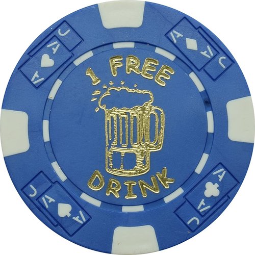 10 Free Drink Poker Chips Tokens Restaurants OR BAR - Beer Mug