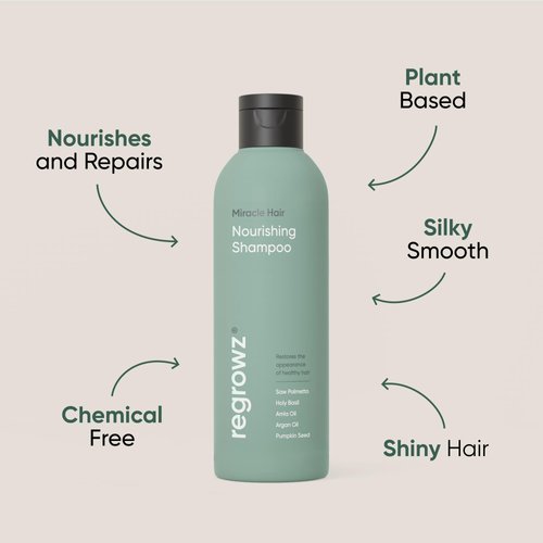 Regrowz Nourishing Shampoo 7.6 oz - Pack of 2 - Revitalise, Hydrate Dry and Dull Hair - Enriched with Aloe Vera, Saw Palmetto & Argan Oil - Nourish the Scalp & Restore Healthy Hair