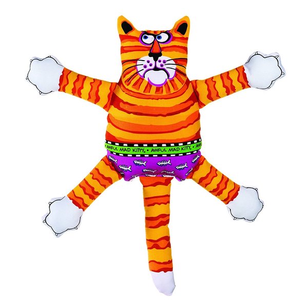 Fat Cat Multicolored Assorted Styles Nylon Squeak Dog Toy Small