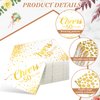 Geelin 180 Pieces Cheers Napkins Gold Cocktail Napkins Beverage Paper Napkins Disposable Bar Napkins for Wedding Reception Anniversary Birthday party Decorations, 5 x 5 Inch(50 Years)