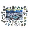 Wooden Puzzle for Adults - Uniquely Shaped Pieces - Made in The USA by FoxSmartBox - 180 Pieces - Skating in Central Park