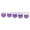 Andis 01410 Professional Master Clipper Guards - Dual Magnet Comb Set – Small, fits for MBA, MC-2, ML, PM- & PM-4, Waterproof – Purple, Set of 5