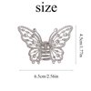 4PCS Vintage Butterfly Hair Clips for Hair, Metal Gold Rhinestone Butterfly Hair Clips, Mini Hair Clips Sparkly Diamond Claw Clips Alloy Fancy Thick Hair Barrette Clamp for Women Girls