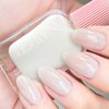 COSMOO 12ML Milky White Quick Dry Nail Polish, Jelly White Nail Lacquer for Nail Art Varnish
