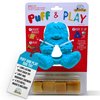 Yeti Puff and Play Dog Toy - Dog Chew Holder - Fun Stimulating Chew Toy for Teething, Behavior Training for Light to Moderate Chewers - Interactive Nuggets Treats Dispenser Puzzle - Yeti Blue