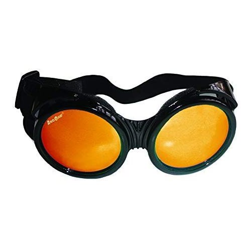 ArcOne The Fly Safety Goggles - Full Coverage Round Lens (Smoke Lens with Yellow/Orange Mirror Finish)