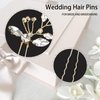 5 Pieces Bride Hair Pins Rhinestone Bridal Hair Piece for Women Crystal Hair Accessories for Bride Bridesmaids Flower Girls(Gold)
