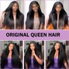 Kinky Straight Clip in Hair Extensions Real Human Hair 7Pcs 120g OQ Hair Kinky Straight Clip Ins Full Head Double Weft Brazilian Virgin Hair Extensions for Women Natural Black 7Pcs 120g 22Inch