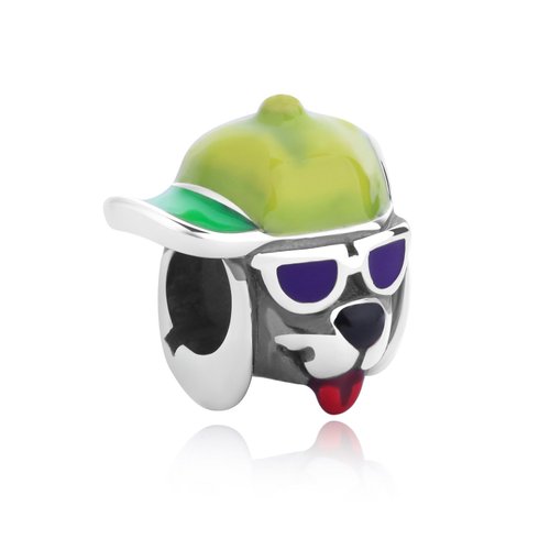 Bella & Beau Polished Silver Charm Dog's Life Bead (Yo Dawg)