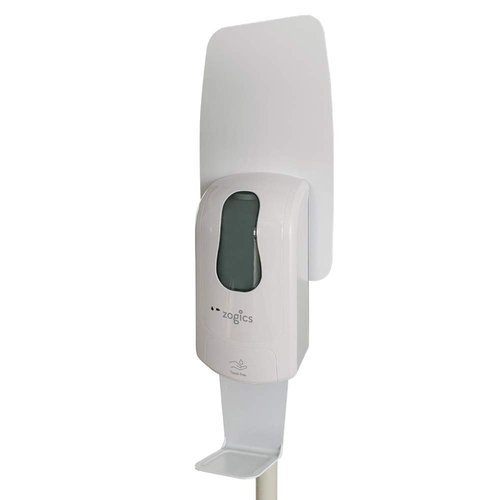 Zogics Touch-Free Automatic Gel Hand Sanitizer Dispenser – Floor Stand Hand Sanitizer Container with Touch-Free Sensors (White)