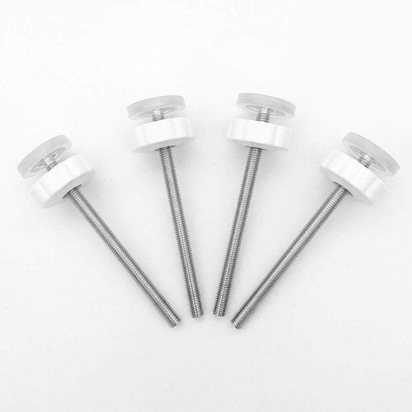 4 Pack Pressure Gates Threaded Spindle Rods M8 (8 mm), Baby Gates Accessory Screw Bolts Kit Fit for All Pressure Mounted Walk thru Gates (8mm 4 Pack)