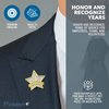 PinMart Year Service Award STAR Lapel Pin – Gold- & Silver-Plated Metal Workplace Reward Pin – 1-30 Years of Service Star Pins for Long Standing Employees or Volunteers