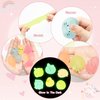 Haooryx Valentine's Day Cards with Mochi Toys Glow in The Dark Squeeze Mochi Toys Mini Kawaii Animals Stress Relief Anxiety Toys for Kids Valentine Party Favors Classroom Gift Exchange School Prize