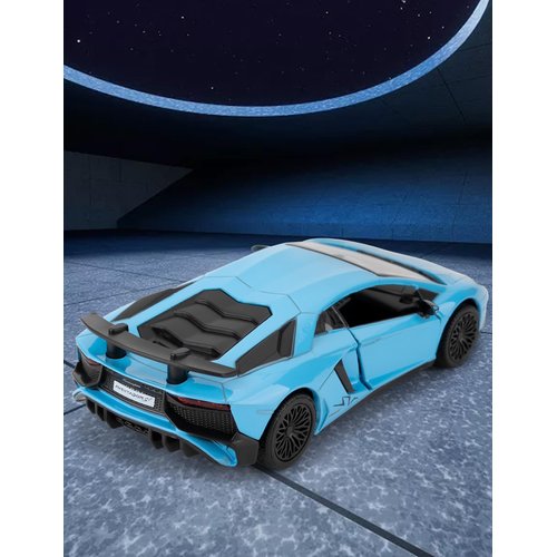 LOVEPOSELY 1:36 Scale Collectible 2015 Lambo LP750-4 SV Diecast Cars Models, Pull Back Vehicles Car Toy Birthday Gifts for Adult Kids Ages 3 + Year Old（Blue）