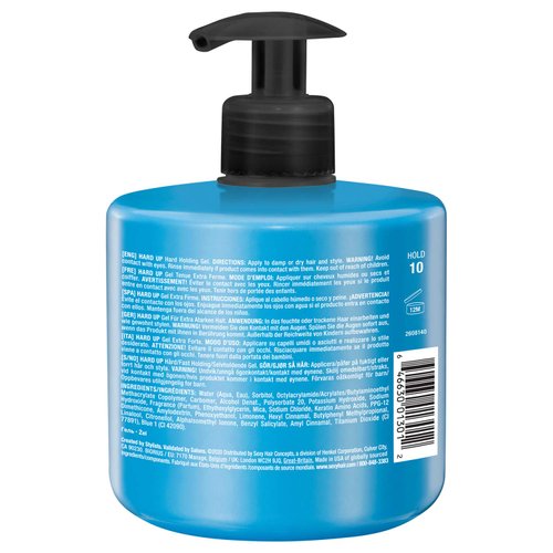 SexyHair Style Hard Up Hard Holding Gel, 16.9 Oz | Extreme Hold | Non-Flaking Formula | All Hair Types