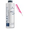 Kuss Comb + LENDAN PlexForte #5 CONDITIONER, No 5 N5 Condition Hair Plex Forte Bond Thickening Strenghtens & Repairs (w/PINK Argan-Infused Rat Tail Comb) (#5 Conditioner - 33.5 oz)