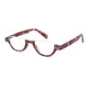 4 Pairs of Colorful Fashion Half Moon Frame Reading Glasses Spring Hinge Male and Female Readers (4 Pack Mix, 1.0)
