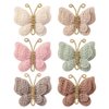Baby Girl Hair Bow Clips Barrettes, 6 Pcs Butterfly Clips Hair Accessories for Infants Toddlers Baby TKids Fine Hair