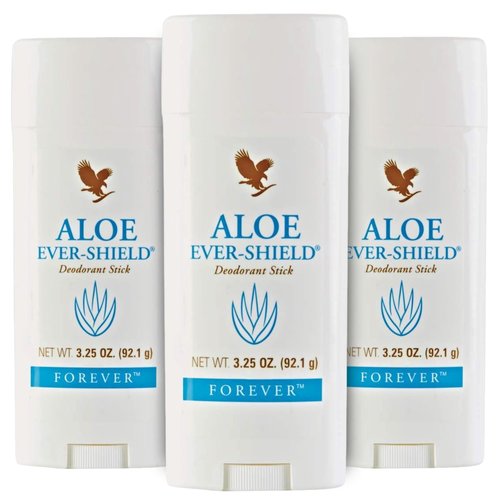 Forever Living - Aloe Ever-Shield - All-Day Odor Protection with Soothing Aloe - Aluminum-Free Deodorant for Sensitive Skin - 3.25 oz Stick (Pack of 3)