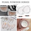 White Pearl Chrome Nail Powder,Mirror Effect Aurora Magic Pearlescent Nail Jewelry Glitter Powder Holographic Pigment, Symphony Mermaid Pearl Neon Ice Aurora Dust Nail Powder,DIY Nail Art Decorations