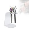 esowemsn 6 Holes Clear Acrylic Scissors Holder Rack Salon Shear Holder Hairdresser Scissor Combs Clips Desktop Organizer Accessories for Barber Shop Office Home