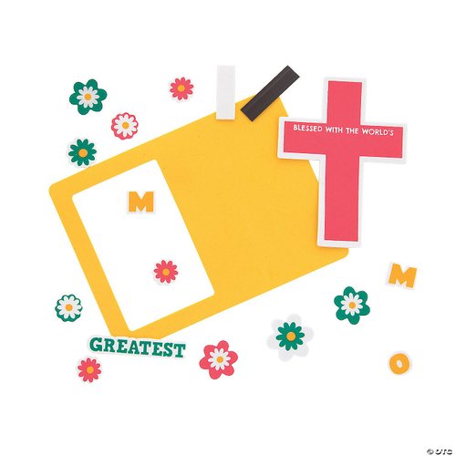 Religious Mother’s Day Picture Frame Magnet Craft Kit - Makes 12 - DIY Craft Gifts for Kids