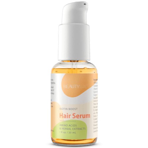 BeautyLux Biotin Hair Boost Serum Amino acids with vitamin E & herbal extracts to help support hair's natural shine & thickness while helping target fine, dry, & dull hair, 1 oz.