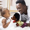 1 Pcs Family Hand Puppets 12 Inch Grandparents, Mom & Dad, Brother & Sister Plush Hand Puppet Toys Role-Play Toy Puppets for Kids Storytelling Imaginative Pretend Play Teaching Preschool(Black Dad)