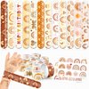 48 Boho Rainbow 24PCS Boho Rainbow Temporary Tattoos Sticker 24PCS Slap Bracelets Perfect for Themed Birthday Party Favors Baby Showers or Classroom Rewards Ideal Decor and Gifts for Girls and Boys