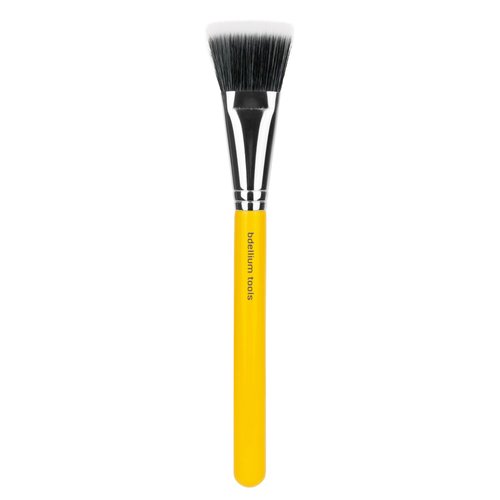 Bdellium Tools Professional Makeup Brush - Studio Series 966 Duo Fibre Face Shading - With Soft Synthetic Fibers, For Effortless Blending, Contouring, and Shading (Yellow, 1pc)