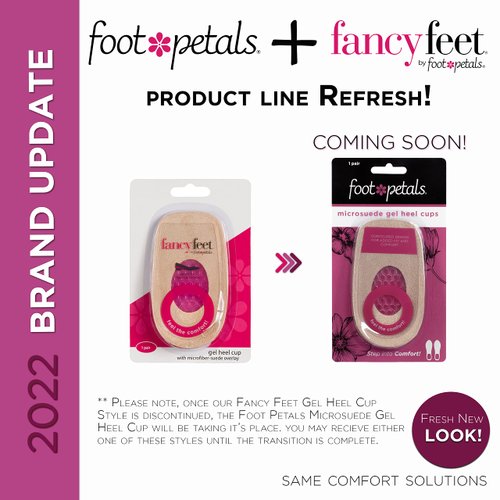 Foot Petals womens Gel Microsuede Heel Cup, Pink Gel, No Size M US