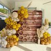 Bee Balloons Arch Kit Mustard Yellow Sand White Brown Bee Balloons for Bee Baby Shower Party Decorations, Gender Reveal Mama to Bee Party Fall Wedding Birthday Party Supplies