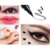 Go Ho 2 PCS Waterproof Liquid Eyeliner Stamps,Black&Red Eyeliner Heart Stamp Eyeliner for Harley Costume Makeup,Double-side Long-lasting Winged Eyeliner Stamp,Smudge-Proof Eye Liner