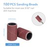 GazePlus 100 Pcs Sanding Bands for Nail Drill with 3/32” Brown Disposable Sanding Band 240 Fine Grit Nail Sanding Bands for Nail Drill Set Acrylic Nails Gel Manicure & Pedicure