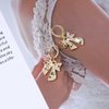 Sttiafay Vintage Crystal Bow Drop Earrings Gold Rhinestone Stud Earrings Pearl Bow Hoop Earrings Sparkly Cz Bow Earrings Jewelry for Women