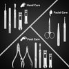 Makartt Manicure Kit: Professional Nail Care Kit Nail Clippers Set - 11 pcs Stainless Steel Tavel Nail Tool Kit Pedicure Kit Men Nail Grooming Kit with Portable Brown Leather Case