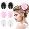 QXUJI 6PCS Feather Hair Clips, Non-Slip Hair Barrettes Accessory for 1920s Costume, Flapper Hairpins, for Women Girls Cosplay Show, Dancing Party, Classic Dress Up (Black, White, Pink)