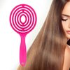 Hair Detangling Brush - Hair Straightening Comb Wet & Dry Hair Brush Round Head Straightenning Detangler Brush Comb Hair Styling Comb Scalp Cleansing Brush for Curly Hair (Rose