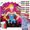 TYHJOY Superhero Party Decorations Games Pin The Mask on The Women Games for Hero Theme Classroom Activities Birthday Party Supplies Favors