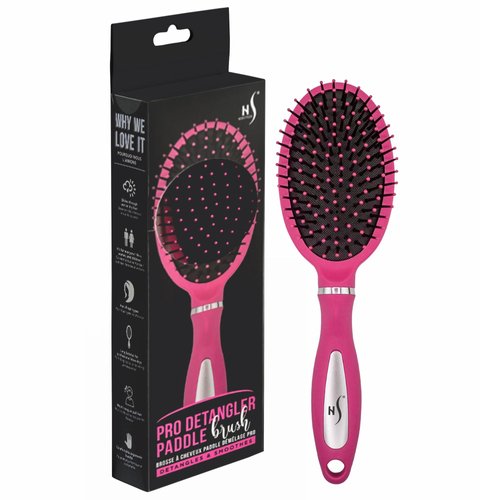 HerStyler Hair Detangler Brush - Pink for All Hair Types - Detangling Brush For Thick Hair - No Tangle Hair Brush