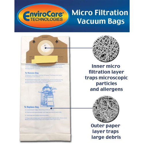 EnviroCare Replacement Micro Filtration Vacuum Bags made to fit Eureka RR, 61115 Boss Smart Vac 4800. 9 pack