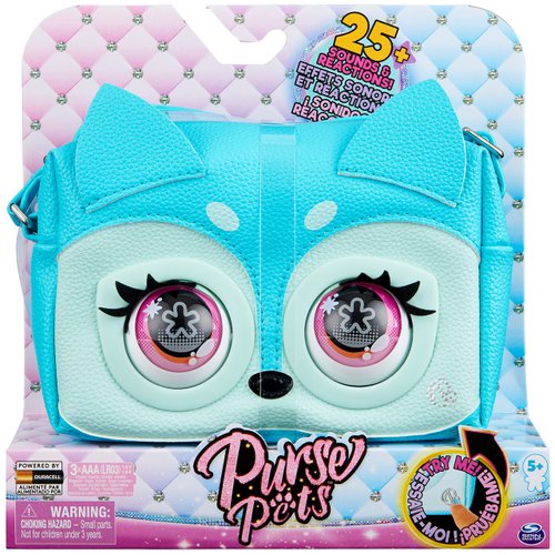 Purse Pets, Fierce Fox Interactive Pet Toy & Crossbody Kids Purse with Over 25 Sounds and Reactions, Shoulder Bag for Girls, Trendy Tween Gifts