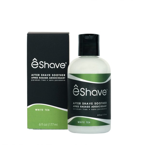 eShave Luxury After Shave Balm for Men-After Shave Lotion Soothes Razor Burn- Deep Moisturizes Skin- All-Natural Vegan After Shave Cream Calming White Tea 6 oz